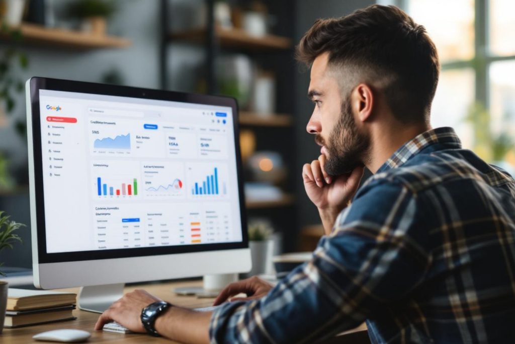 digital dashboard showing competitor keywords and ad copy examples showcasing search engine marketing intelligence