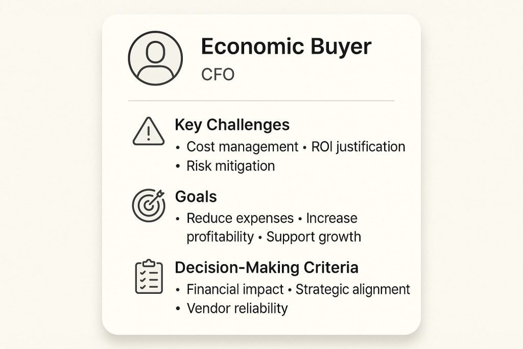 B2B Lead Generation Persona - Economic Buyer (CFO)