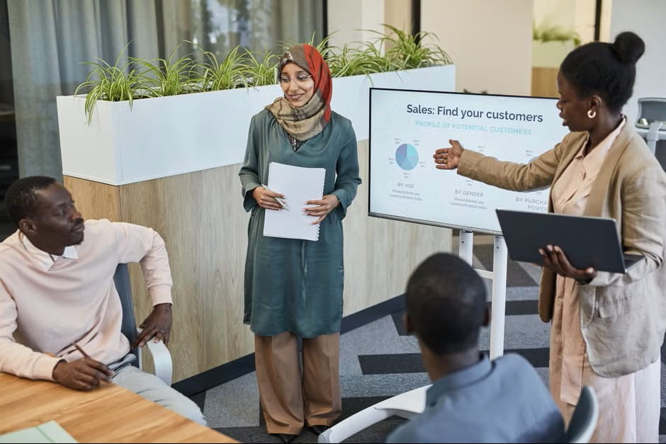 customer experience strategy presentation on customer profiles and purchasing power.