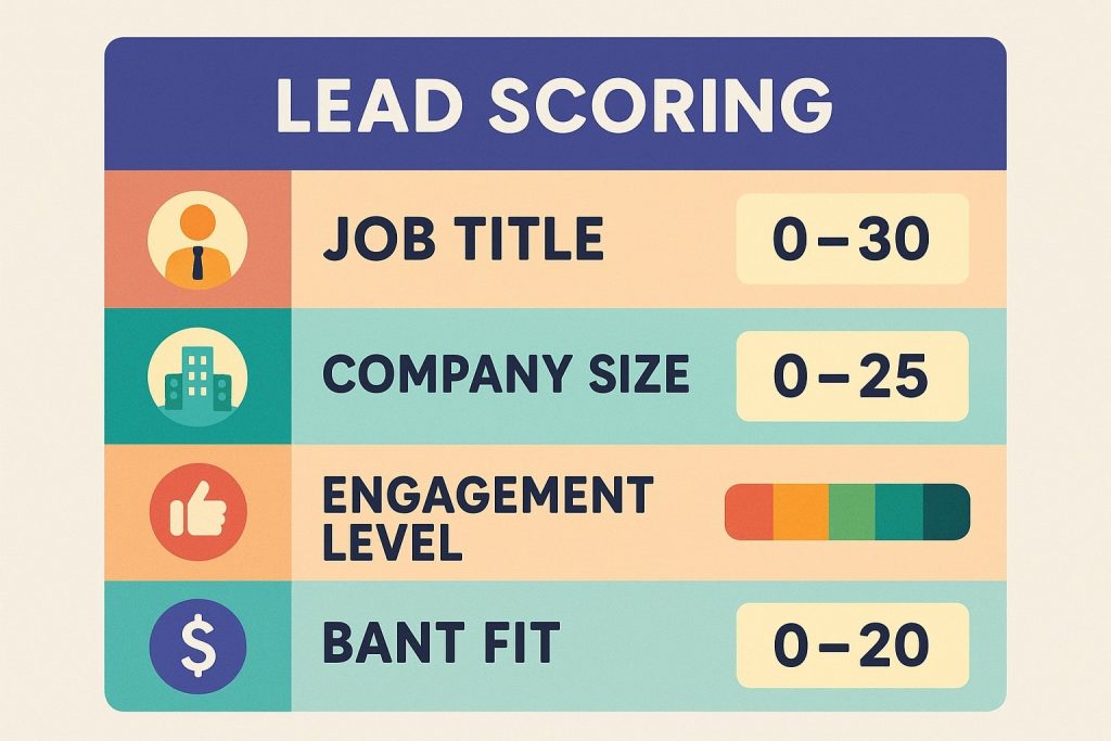 B2B Lead Scoring Chart - Factors Influencing Lead Prioritization