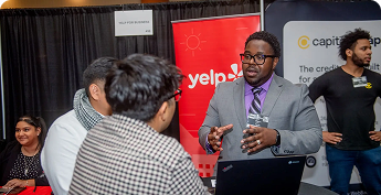 expo Yelp presenter
