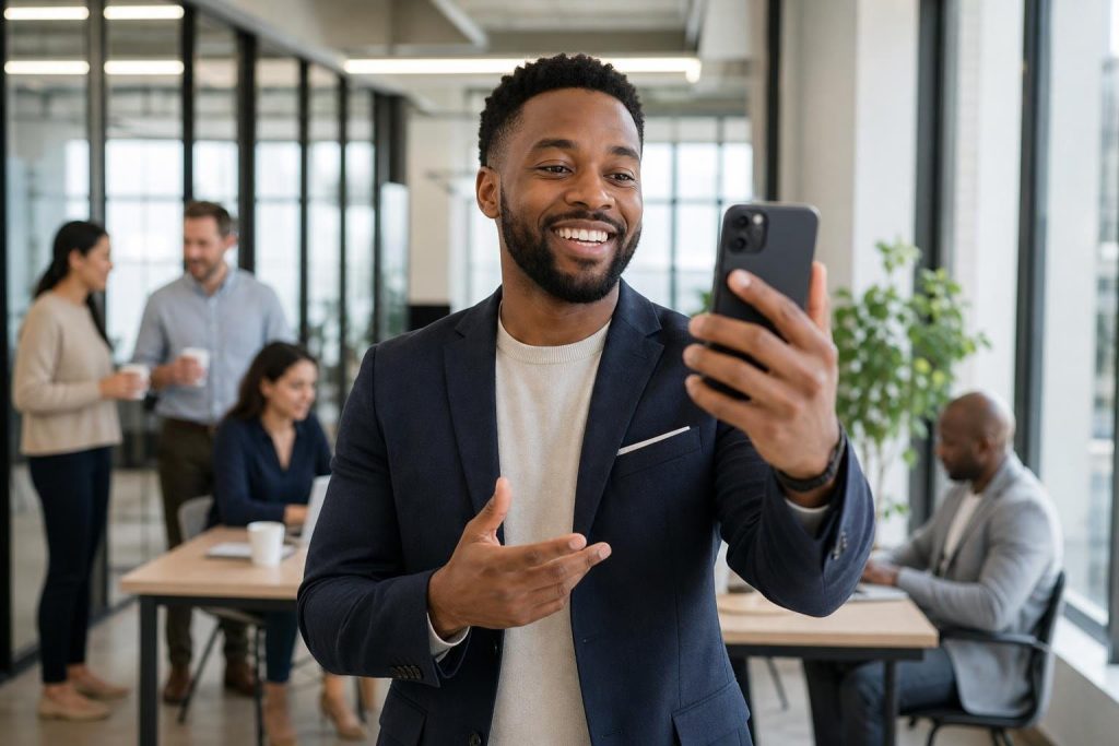 how to promote your business by creating video content in the office.